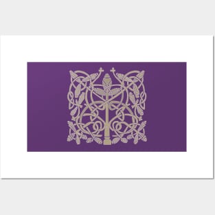 Celtic Tree Vines Leaves Posters and Art